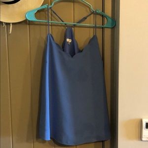 J. Crew scallop tank top in blue